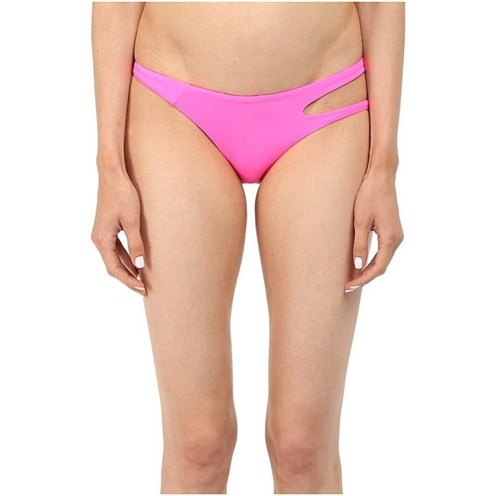 L'Agent Agent Provocateur Agata Bikini Bottoms Cut Out Strappy Pink S